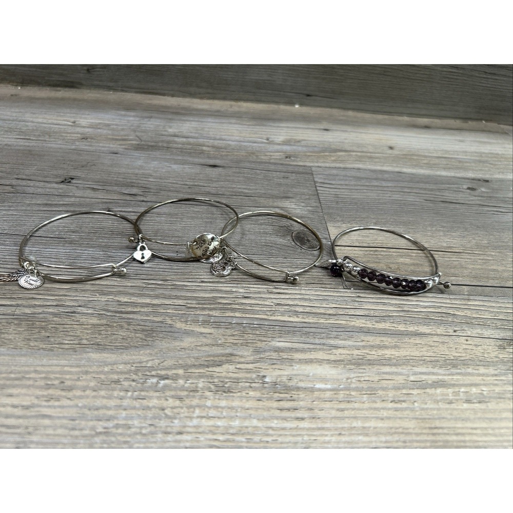 4‎ Silver And Gold Tone  Assorted Adjustable Charm Bracelets